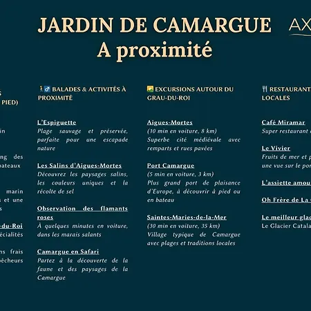 Jardin De Camargue - T4 Avec Parking, Wifi, Velos & Jardin, Proche Apartment